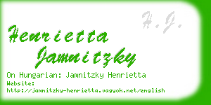henrietta jamnitzky business card